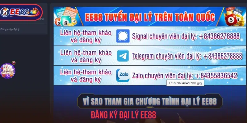 Đăng ký làm đại lý tại EE88  